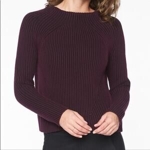 Athleta Sweater Womens XS Rockland Ribbed Knit Auberge/Black